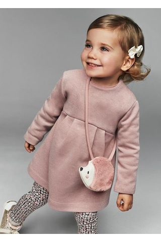Mayoral Kız Bebek Pembe Elbise Çanta Takım 02915 Pembe