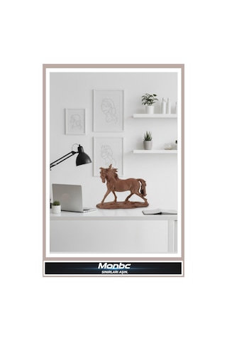 Monbc At Biblo 3d Tasarım Dekoratif Biblo, Hediyelik Ve Ev Ofis İçin Şık Aksesuar