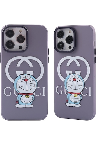 iPhone Uyumlu 13 Pro Kılıf Prada Desenli Kapak - Prada Mor - 3