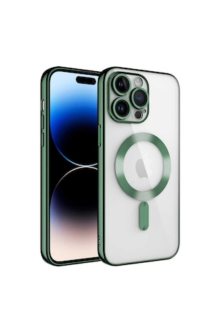 Apple Uyumlu iPhone 14 Pro Max Kılıf Kamera Korumalı Magsafe Wireless Şarj Özellikli Demre Kapak