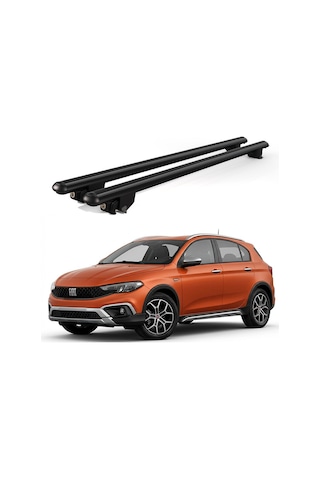 Kanca Fiat Egea Cross 2016 Ve Sonrası Uyumlu Siyah Kilitli Ara Atkı 120cm Port Bagaj Tavan Barı