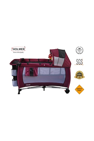 Holmer Kids Maxi Comfort Eurostyle Oyun Parkı - Mürdüm + Aloevera Yatak