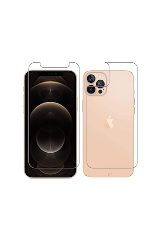 Apple Uyumlu iPhone 12 Pro Max Ön Arka Nano Kırılmaz Cam Ekran Koruyucu