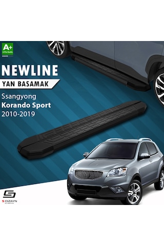 S-dizayn Ssangyong Korando Sport Newline Siyah Yan Basamak 203 Cm 2010-2019 A+ Kalite