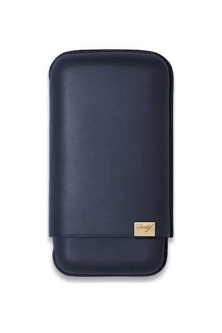 Davidoff Iconic Seri Deri Puro Kılıfı Lacivert Gold 3lüi 64 Ring