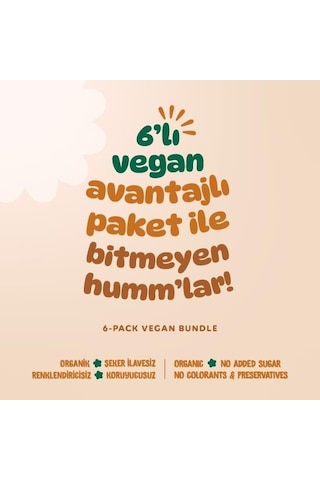 Organik Vegan Zencefilli Tahinli Ve Çilekli Tatlı Kurabiyeler Atıştırmalık Paketi - 6 Adet 3 Çeşit 320 G