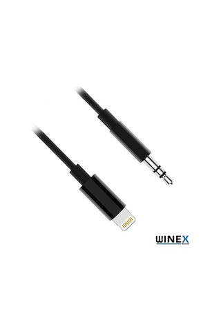 Winex Ax37 Gfz Lightning To 3.5Mm Aux Ses Kablosu Siyah