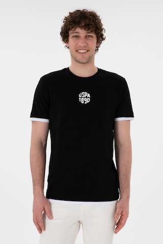 U.S. Polo Assn. Erkek Regular Fit Bisiklet Yaka Siyah Tişört 50306900-VR046