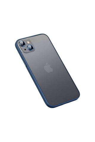 Apple Uyumlu iPhone 13 Kılıf Zore Retro Kapak Lacivert