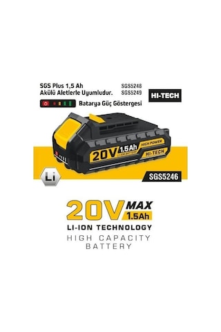 Sgs5246 Akülü Vidalama Yedek Batarya 20 Volt - 1.5 Amper