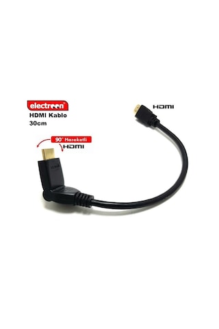 Electroon 30Cm Hdmi Kablo 90Derece Hareketli