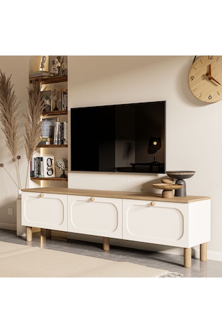 1280 Monza 180 Cm Membran Mdf Kapaklı Bohem Tv Ünitesi Sepet-be