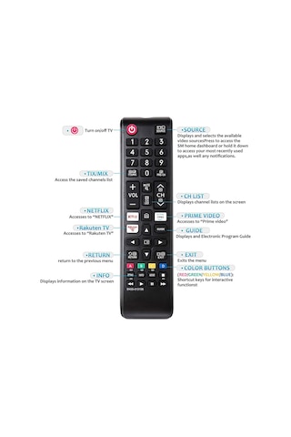 Samsung Uyumlu UE55RU7300UXTK Tv Kumanda