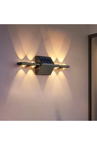 Aeron Duvar Solar Aydınlatma - 8 Ledli Beyaz