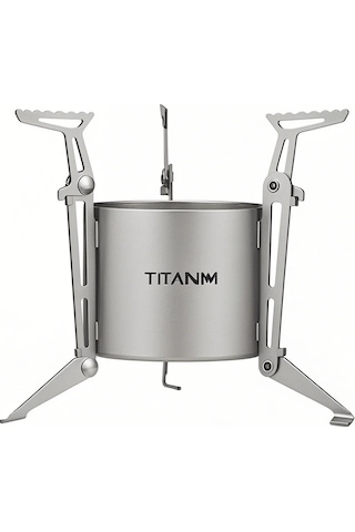 Jeehugo Tomshoo Titanlı Çevrimiçi Çalışabilir Dış Mekan Alkollü Ocak, Ayarlanabilir Ayaklı, Sıvı-katı Kullanım, Kamp İçin Taşınabilir Alet Çok Renkli