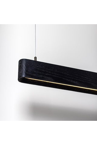 Soft Siyah Modern Ahşap Aydınlatma - Minimal Led Sarkıt Avize Siyah
