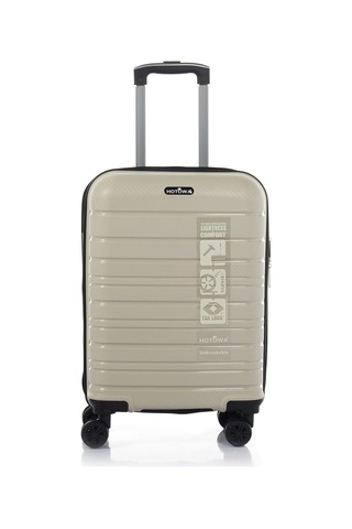 Hotowa Gold Pp Tsa Kilitli Kabin Boy Valiz 8010 Ekru Beyaz