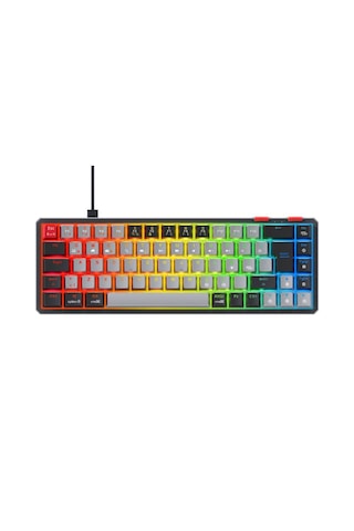 Rampage Yoru Mini Kırmızı Switch Kablosuz RGB Mekanik Oyuncu Klavyesi