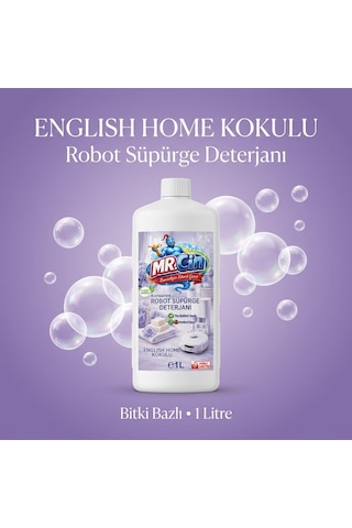Mr.cin Robot Süpürge Deterjanı English Home Kokulu 1 Litre X 3 Adet Tekli