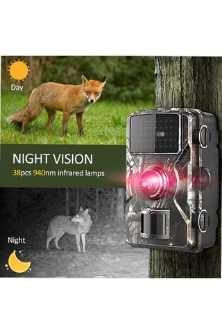 Novahub 16mp 1080p Kızılötesi Gece Görüşlü Su Geçirmez Av Kamerası - Hızlı Tetikleme İle Vahşi Yaşam Gözlemi Çok Renkli, Küçük Boyutlu Çok Renkli