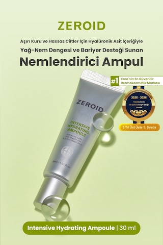 Yağ-nem Dengesi Ve Bariyer Desteği Sunan Yoğun Nemlendirici Ampul Zeroıd Intensive Hydrating Ampoule
