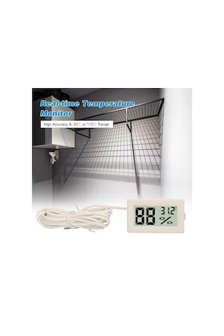 Mufunye Dijital Akvaryum Termometresi Lcd Balık Tankı Sıcaklık Ölçer Su Geçirmez Ntc Probu İle -50 110 Buzdolabı Deniz Sürüngen Kuluçka Makinesi Sera