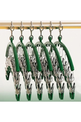 Paslanmaz Çelik Çamaşır Kurutma Askısı Rüzgar Geçirmez Kancalı Giysi Askısı Güçlü Yük Taşıyıcı Kaymaz İç Çamaşırı Askısı Çorap Askısı Pembe