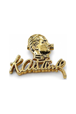 Premium Atatürk İmzalı Metal Yaka Broşu Gold Atatürk Rozeti Ceket, Gömlek Ve Çanta Aksesuarı Çok Renkli