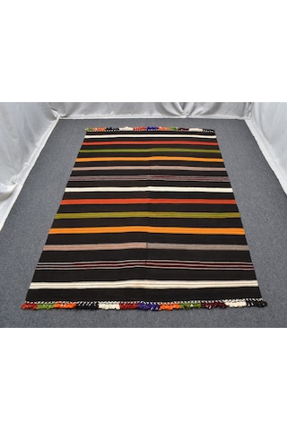 Zehra Abla Halı El Dokuma Seçkin Otantik Şarköy Perde Yün Kilim 7066 Çok Renkli