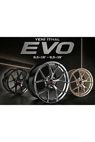 5x108 19 İnç Bbs Evo İthal Jant Hava Kanallı Jant Modeli Et:34 Cb:73.1 Hyper Black Jant Ford Peugeot Bir Takım 4 Adet