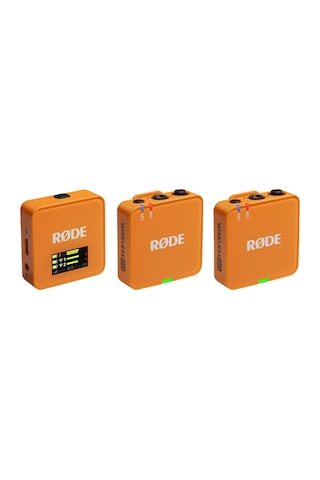 Wireless Go Gen 3 3.nesil, İki Vericili, 32-bit Kayıt Özellikli Kablosuz Mikrofon Seti Turuncu