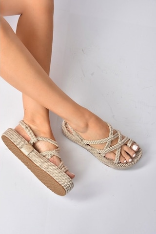 Fox Shoes Ten Kumaş Kadın Sandalet H596021304