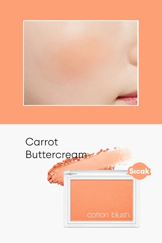 Missha Cotton Blusher Yumuşak Dokulu Kolay Sürülebilen Allık Carrot Butter Cream