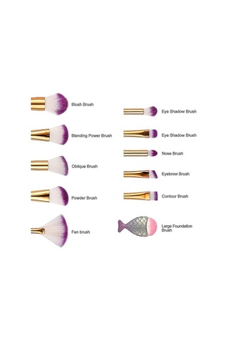 Makyaj Fırçası Seti 11 Adet Makyaj Fırçası Kozmetik Fırçaları Göz Farı Fırçası