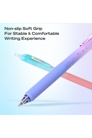Wrıtech W-0163 Soft Grıp Nebula Sarı/mavi Gövde Mavi Jel Kalem - 12'li Kutu Ahşap