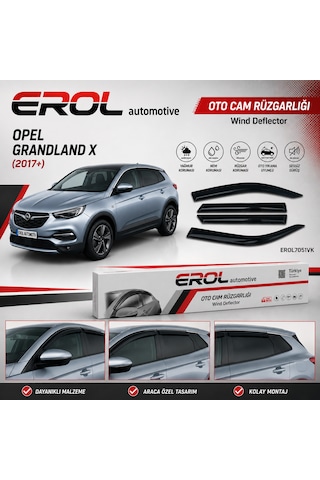 Opel Grandland X 2017 Ve Sonrası 4'lü Cam Rüzgarlığı Siyah