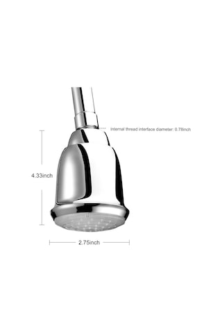 Shineyee Led Su Akışı İle Çalışan 3 Renk Sıcaklık Algılama, Yüksek Basınçlı, G1/2 İç Dişli 20mm Abs Duş Başlığı Bağlantı Borusu Hariç Diğer