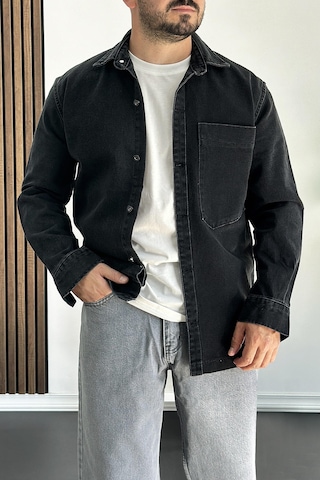 Erkek Büyük Cepli Gömlek Ceket Siyah Edw200 Siyah