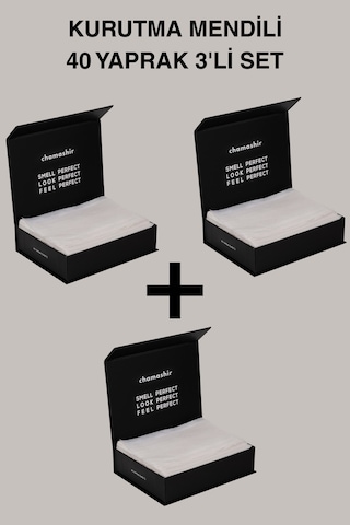 3'lü Set Çamaşır Kurutma Mendili 40 Yaprak