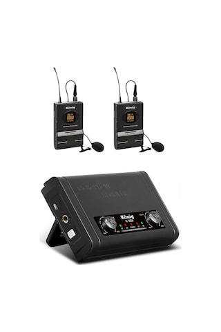 König K-302yy Kablosuz Yaka Mikrofon Çift Yaka Uhf Mikrofon Seti - 8697314964347