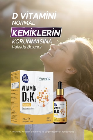 Dr. Henri D3 K2 Vitamini İçeren Takviye Edici Gıda 20 ML