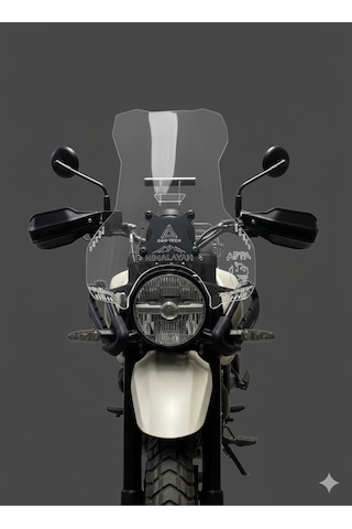 Royal Enfield Himalayan 450 Tur Cami 55cm Yükseklik + Gps Tutucu Bar Şeffaf
