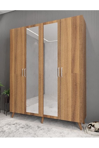 Açelya Portmanto Vestiyer Ayakkabılık Ceviz -montaj Dahil M2 140