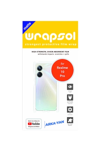 Realme 10 Pro Mat Arka Ve Yan Kaplama Tam Kapatan Poliüretan Film