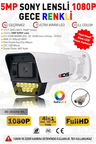 1080p Fullhd 80m Ir Mesafesi - Yüksek Gece Görüşlü Büyük Metal Kasa - Güvenlik Kamerası 1080p Fullhd 80m Ir Mesafesi - Yüksek Gece Görüşlü Büyük Metal Kasa - Güvenlik Kamerası