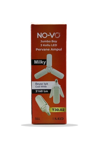 3 Kollu Pervane Modeli Beyaz Led Lamba Ampul 24w - E27 5468
