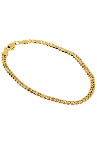 Erkek 4 Mm Zincir Çelik Bileklik Gold
