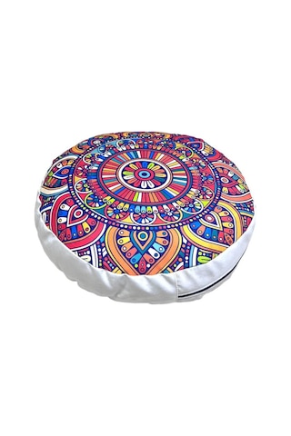 Zafu Karabuğday Dolgulu Meditasyon Minderi Mandala 2024-1m Mor
