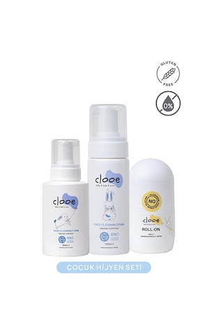 Çocuk Hijyen Seti - El Yıkama Köpüğü 300ml - Yüz Yıkama Köpüğü 150ml - Doğal Roll- On 50ml