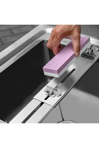 Moveevo 90-250mm Taşlama Taşı Tutucu, Kaymaz Tasarım, Paslanmaz Çelik, 305-450mm Lavabo Uyumlu